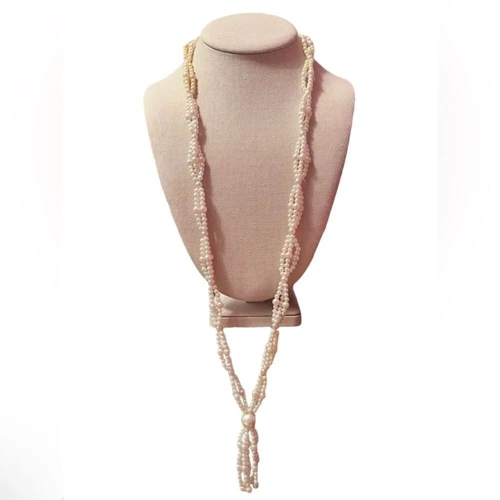 🤯5/$20🤯 Vintage Pearl Long Tassel Necklace